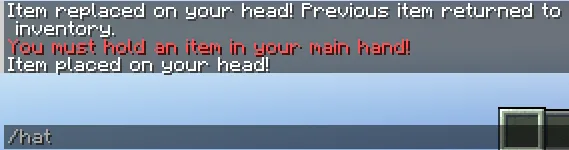 Сообщения мода Server /hat