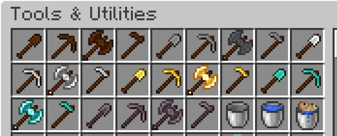 Интерфейс инструментов в творческом режиме из ресурспака Barbie's pack.