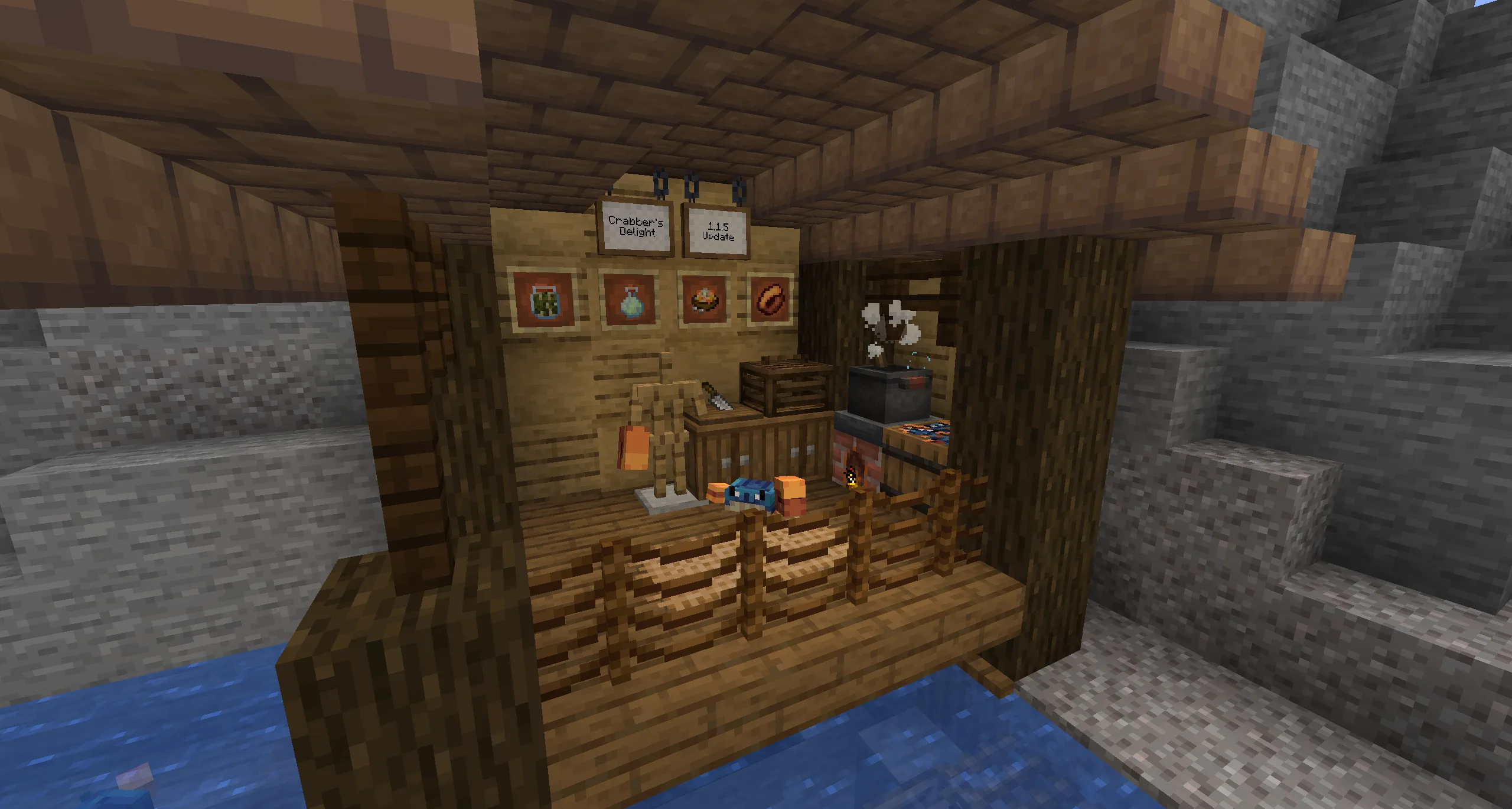 Скриншот релиза модификации Crabber's Delight версии 1.1.5 для Minecraft.