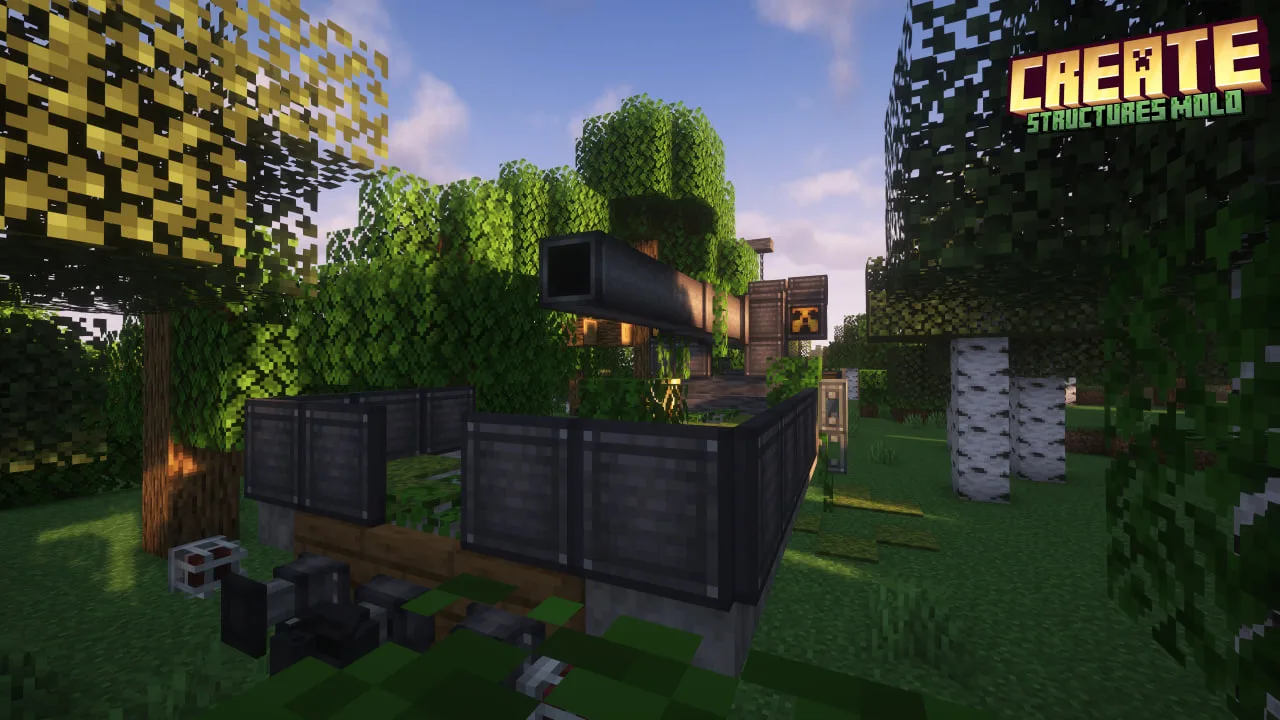 Артиллерийский вагон в моде Create: Structures Molo