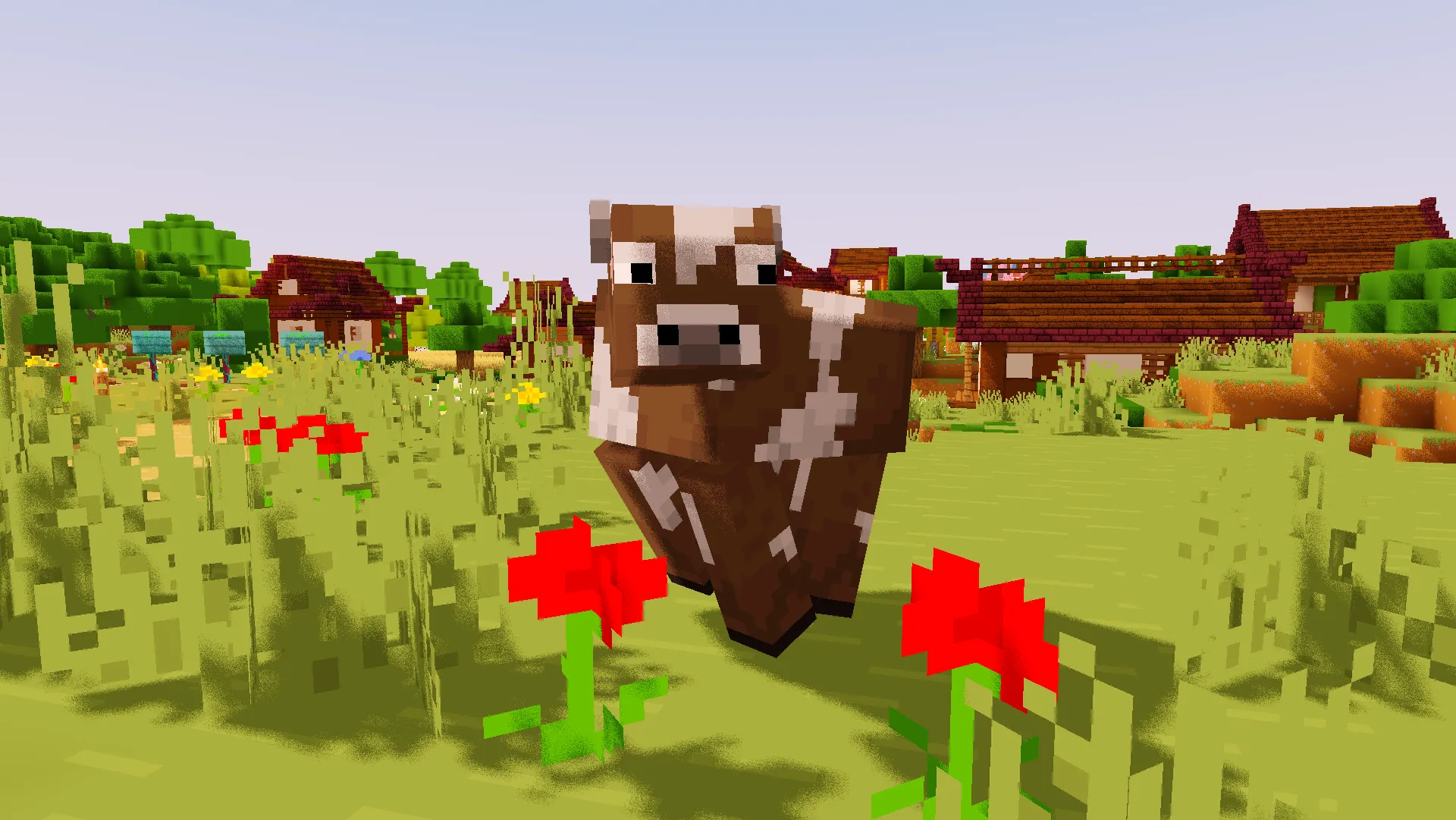 Корова наслаждается видом в шейдерах Trailer.