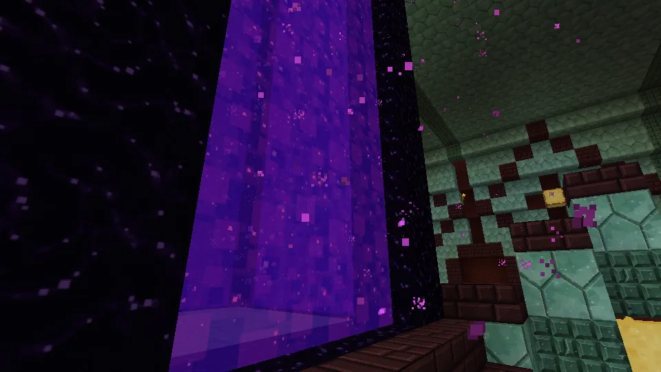 Анимированный портал в Энд в ресурс-паке PixelMine Smooth Operator