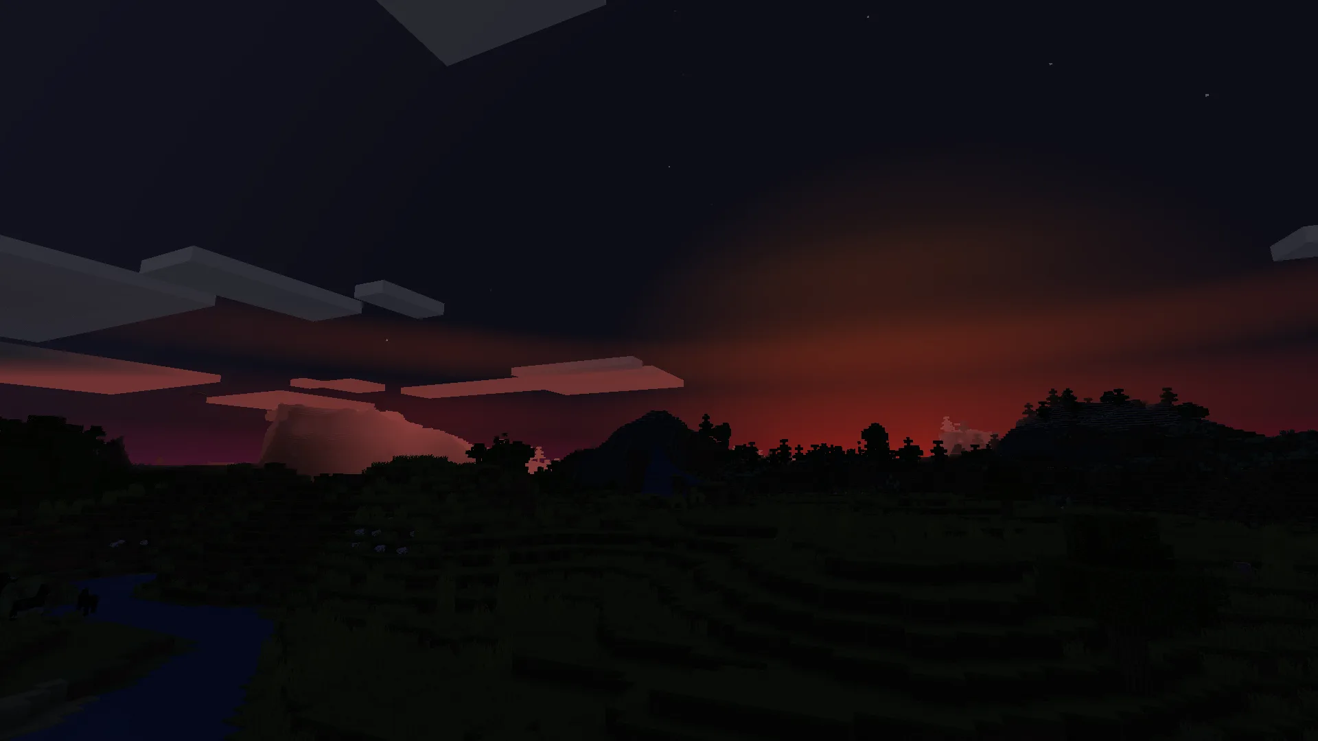 Закат в ресурс-паке PixelMine Smooth Operator для Optifine