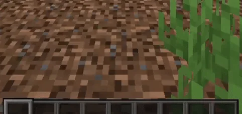 Счетчик дней в стиле печатной машинки над панелью быстрого доступа в Minecraft.