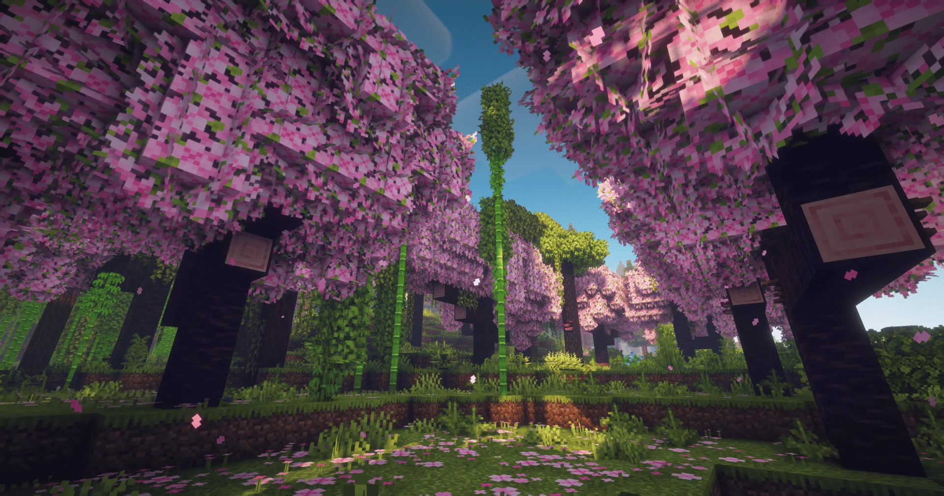 Вишневая листва в ресурс-паке JS Leaves+