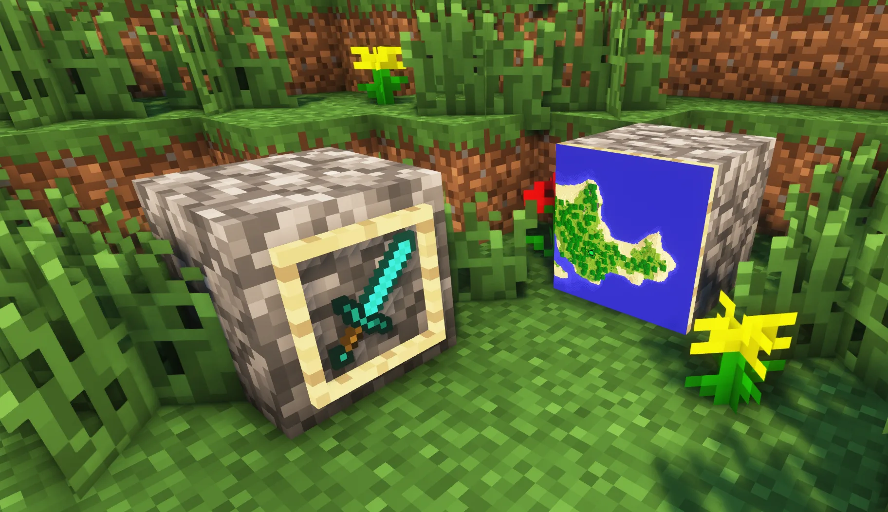 Невидимые рамки для предметов в версиях игры ниже 1.8.