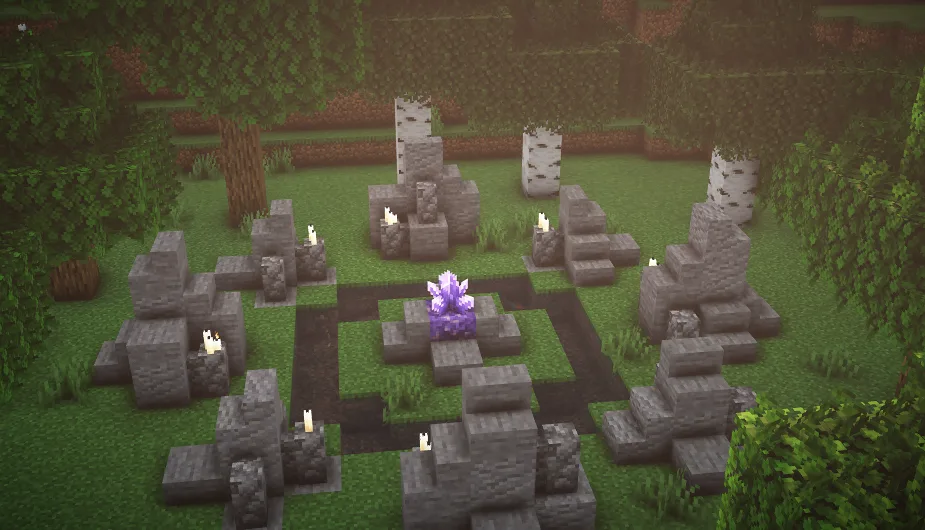 Алтарная конструкция для ритуала из проекта Trek в Minecraft.