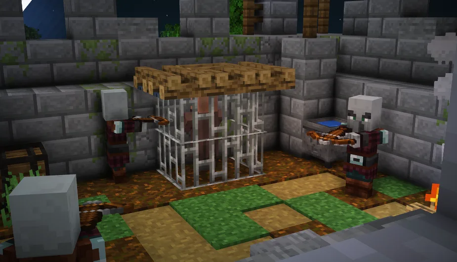 Аванпост разбойников в Minecraft.