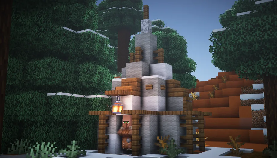 Вид на базу Trek: Base 1 в Minecraft.