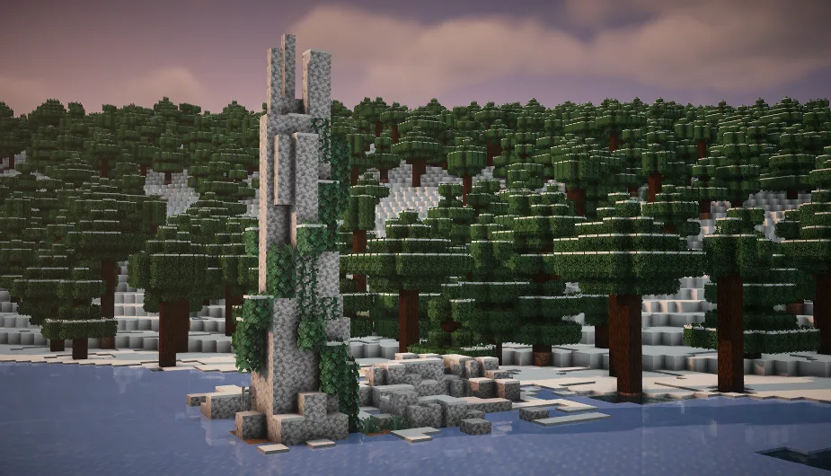 Небольшая декоративная колонна в эльфийском стиле для проекта Trek.