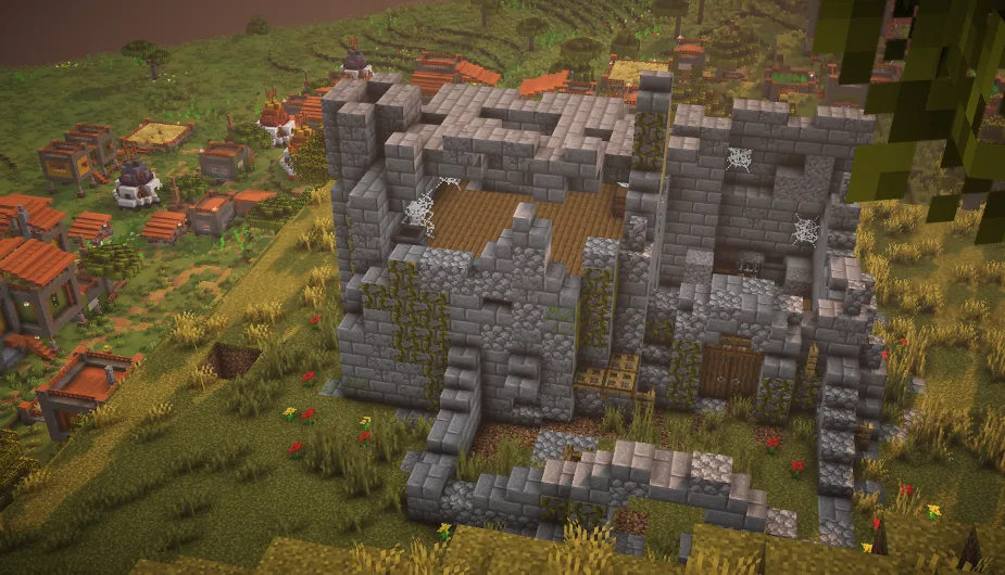 Разрушенный дом в стиле проекта Trek.