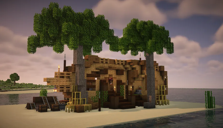 Руины кораблей в Minecraft.