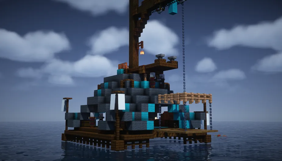 Платформа для фарма разбойников в Minecraft.