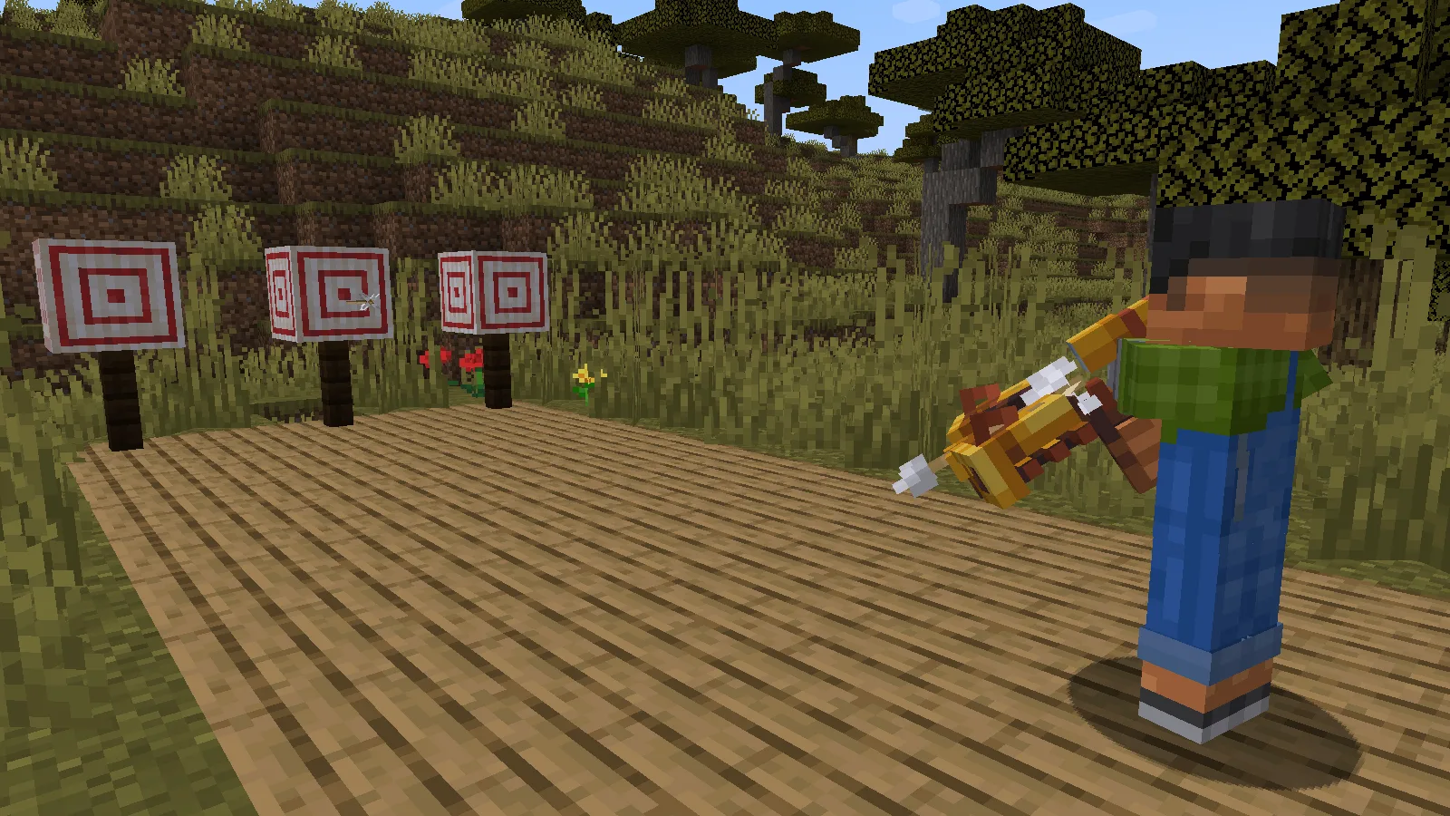 Арбалет в стиле стимпанк с механическими деталями.