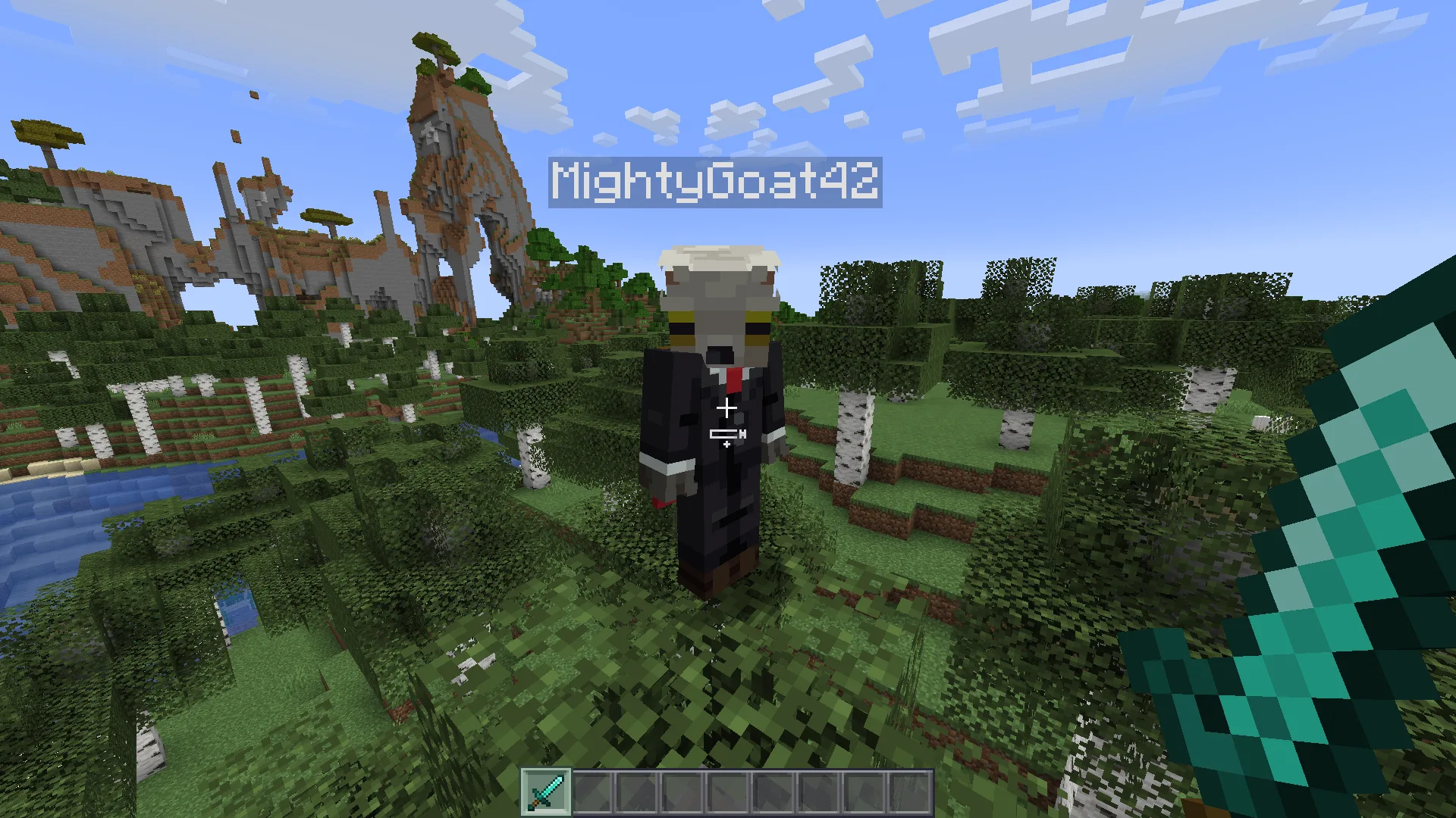 Индикатор полной зарядки атаки в Minecraft.