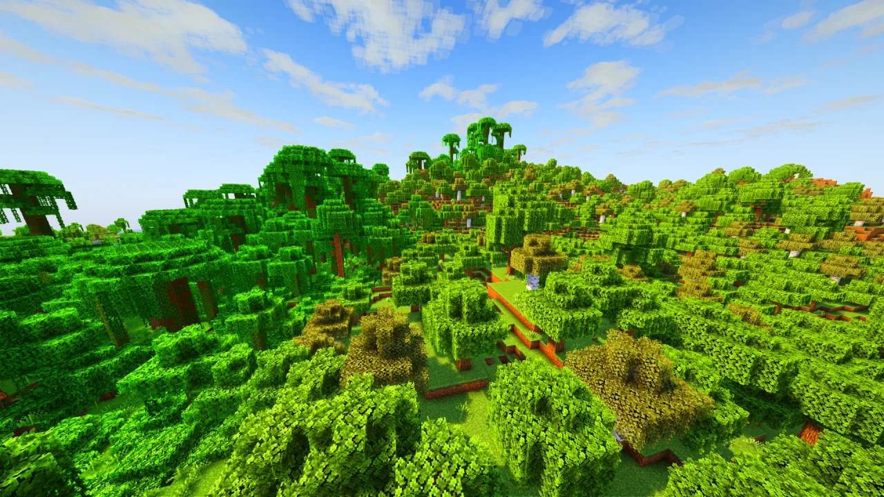 Тропический лес с шейдерами Aurora.