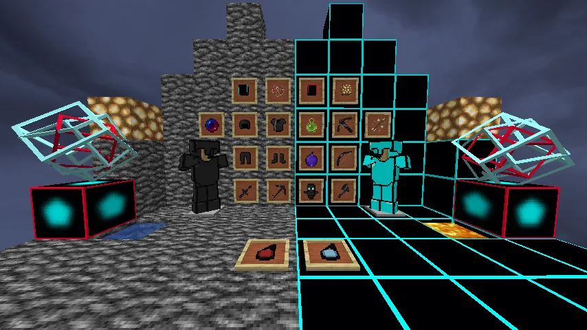 PvP-сборка Arkhalis: набор предметов, сущностей и блоков для сражений.