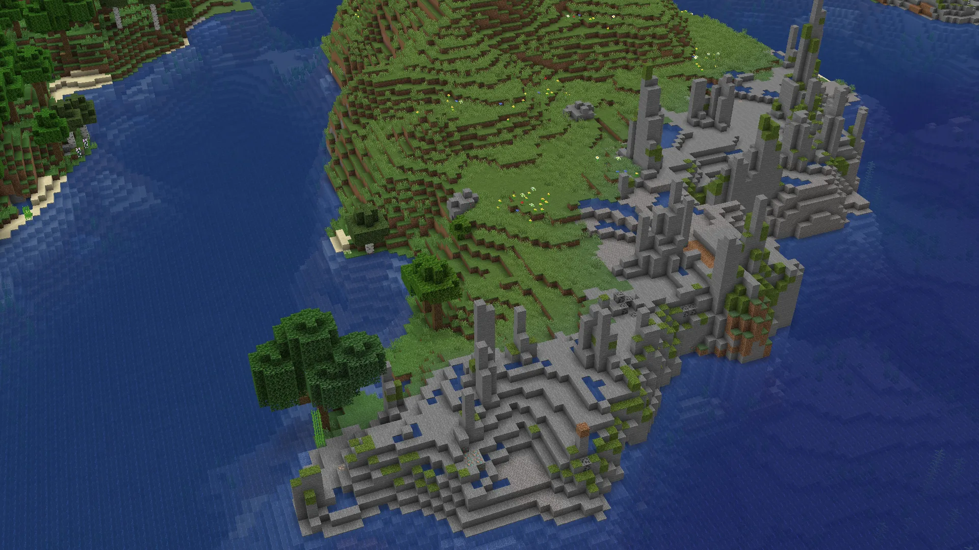 Побережье с камнями и гравием в стиле модификации Geophilic.