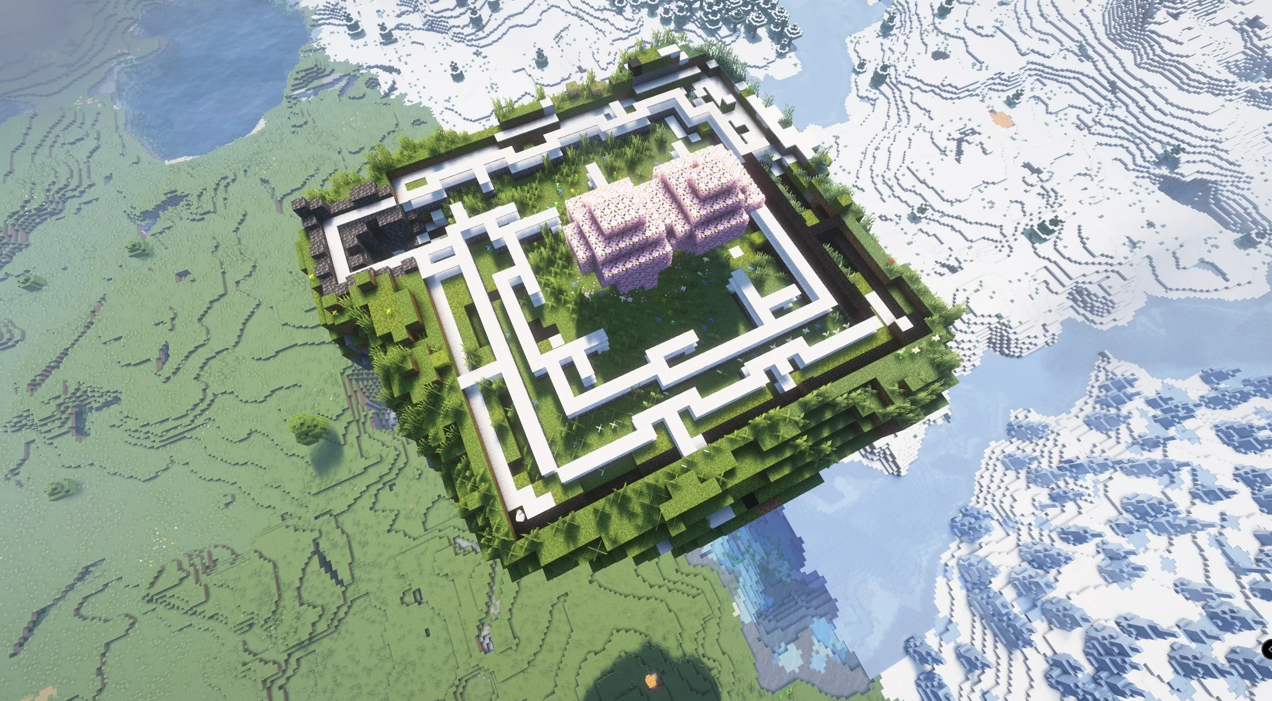 Компактная структура Yggdrasil, соединенная с деревнями Асфлор.