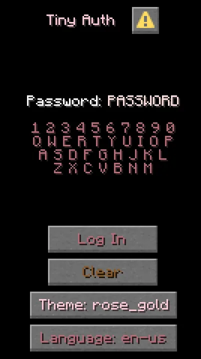 Тема оформления в цвете розовое золото для мода Tiny Auth
