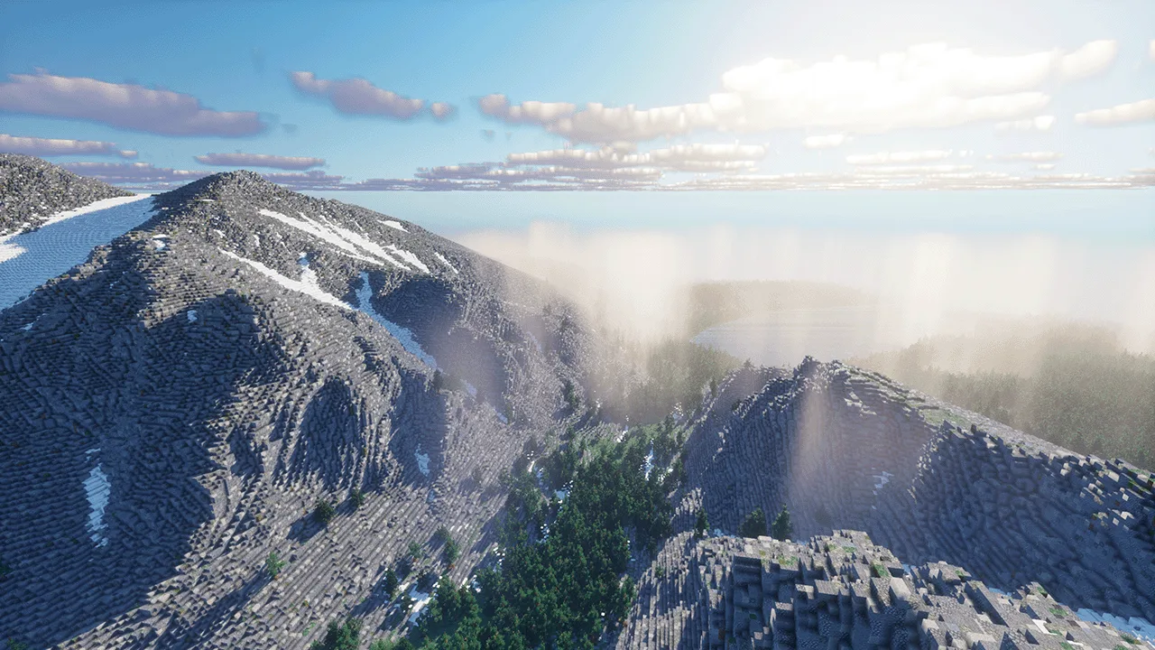 Escheridia: вид с горы в горном тумане.