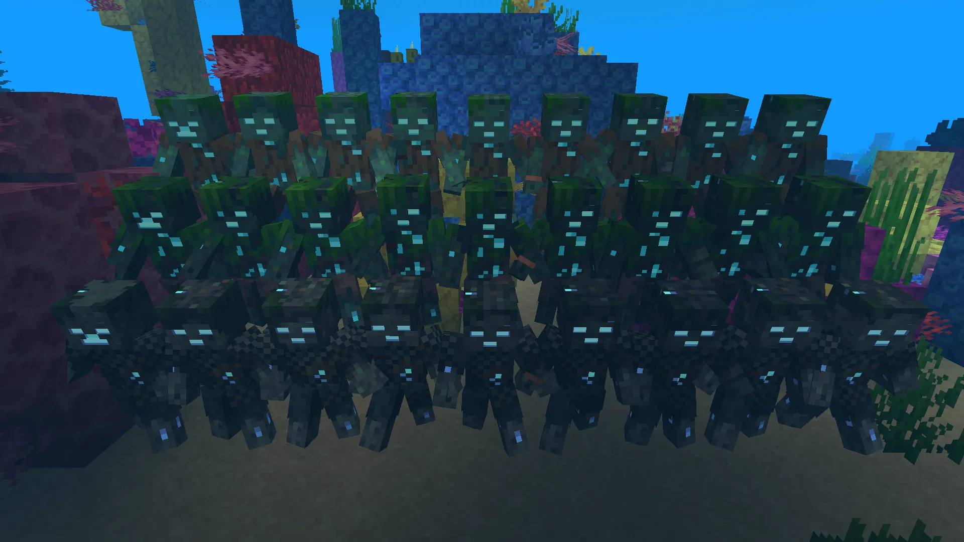 Зомби с обновленными светящимися текстурами в стиле Fresh Animations.