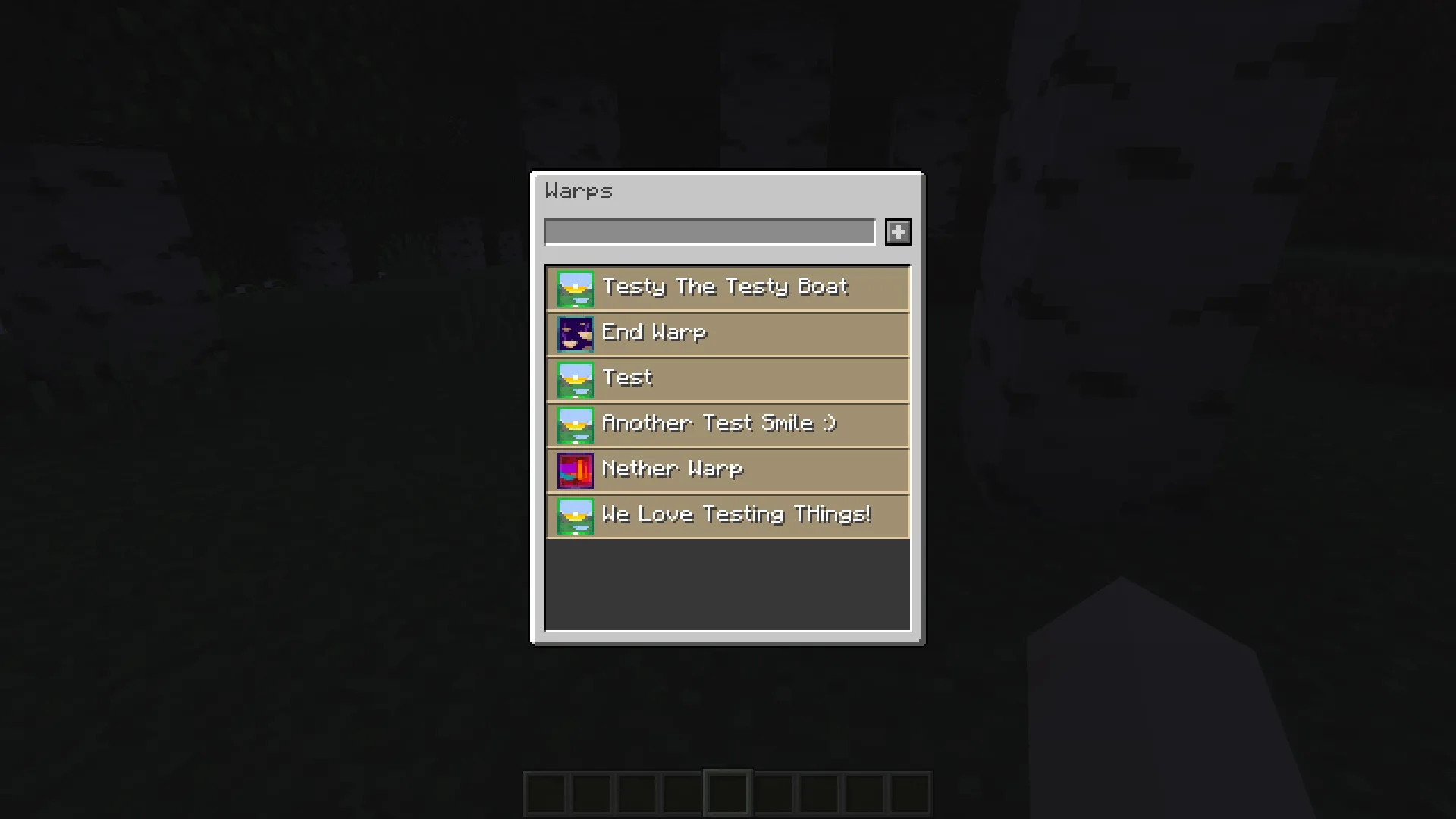 Экран варпов в моде Odyssey Roles