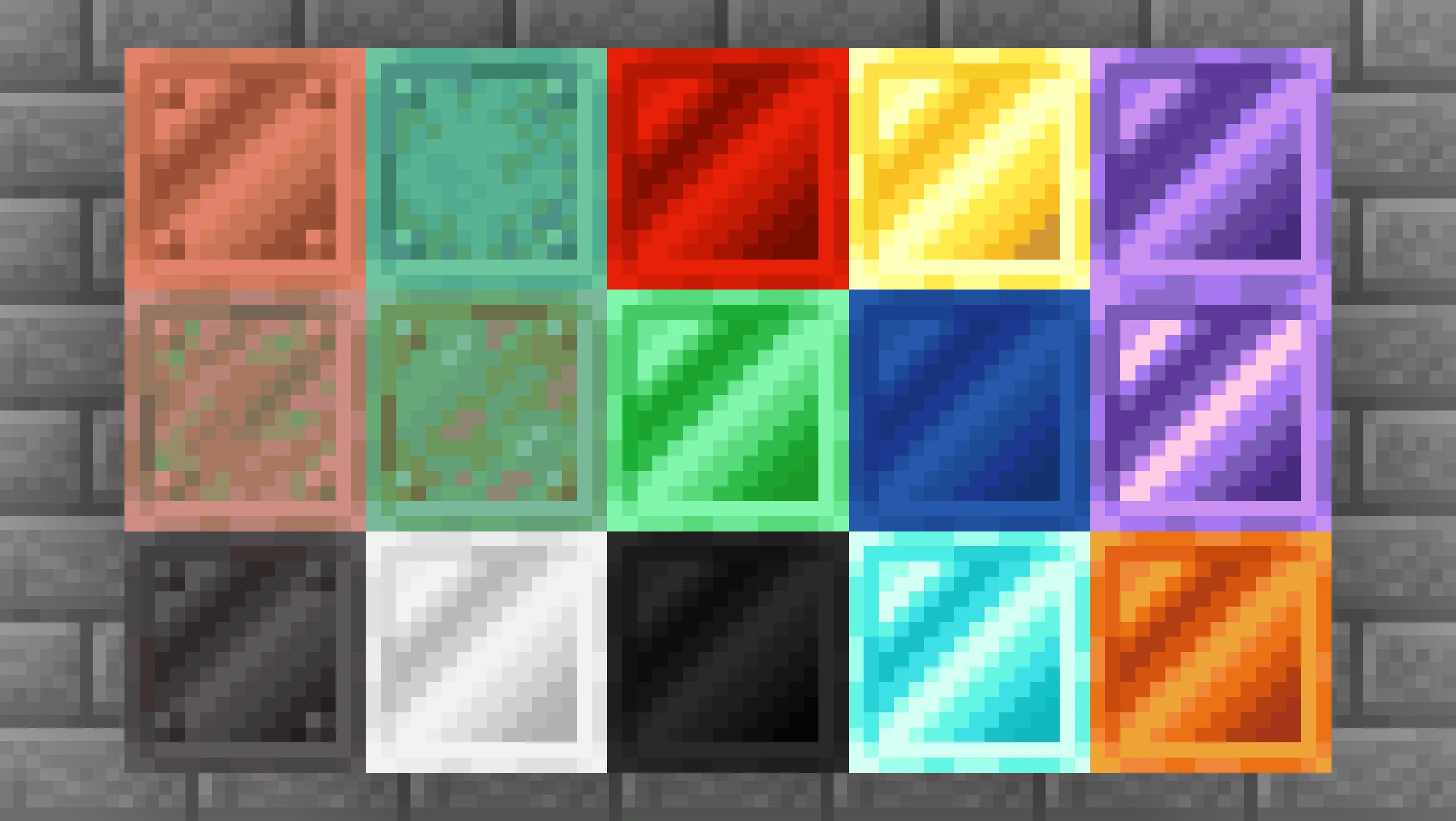 Текстуры рудных блоков в Minecraft-проекте Technofault.