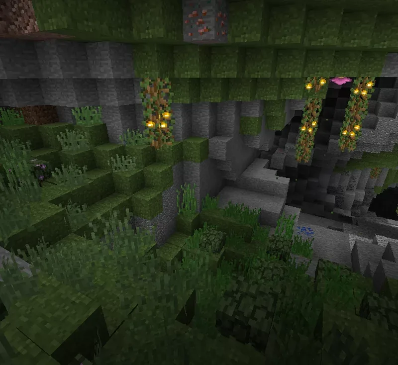 Пышная пещера в стиле Programmer Art-Extended