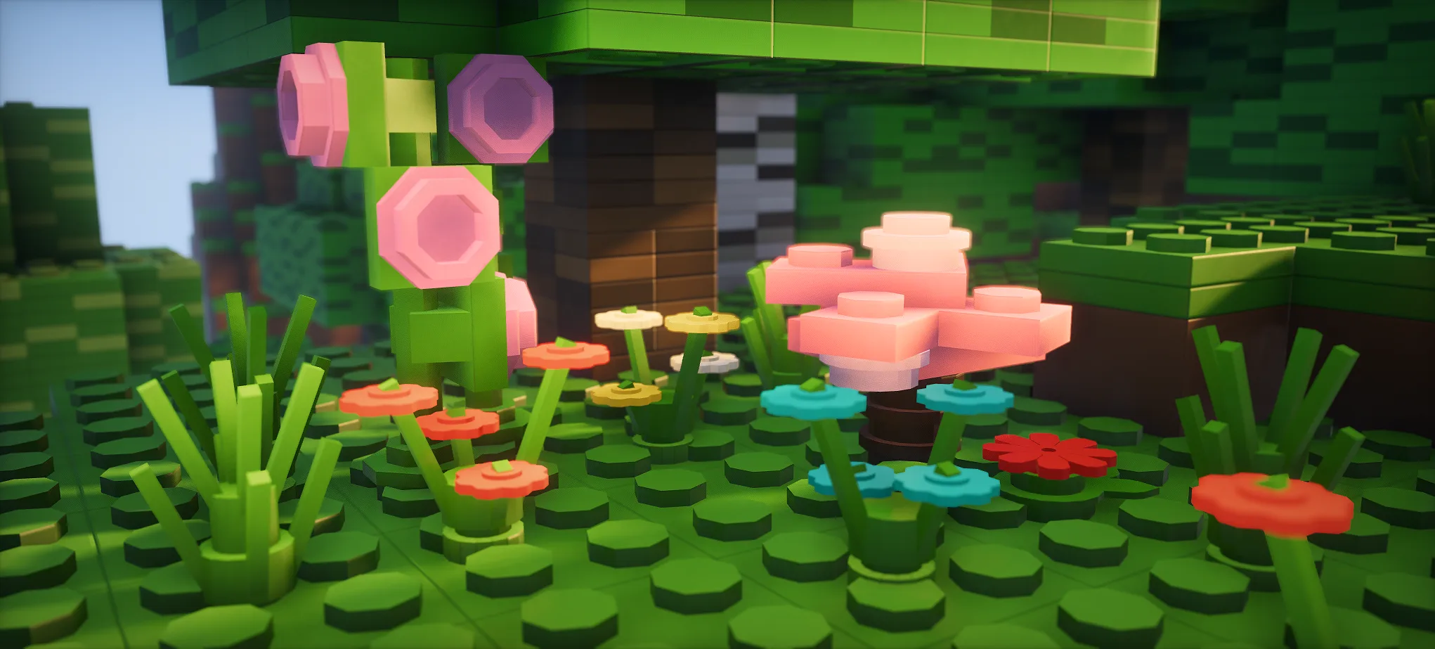 Lux V1: BrickCraft Edition, вид на Верхний мир днем.