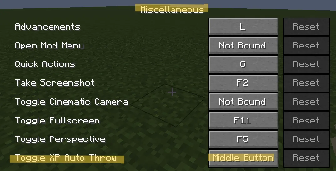 Интерфейс версии 2.0.0 мода XP Thrower для Minecraft 1.21.9