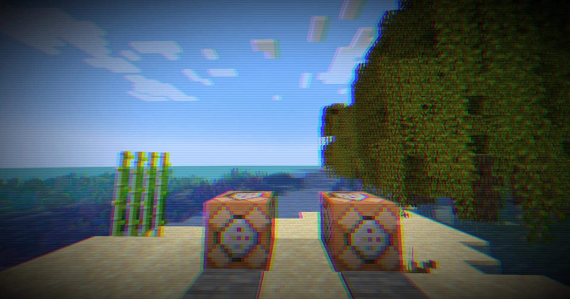 Эффект VHS-помех в моде VisualFX Pack