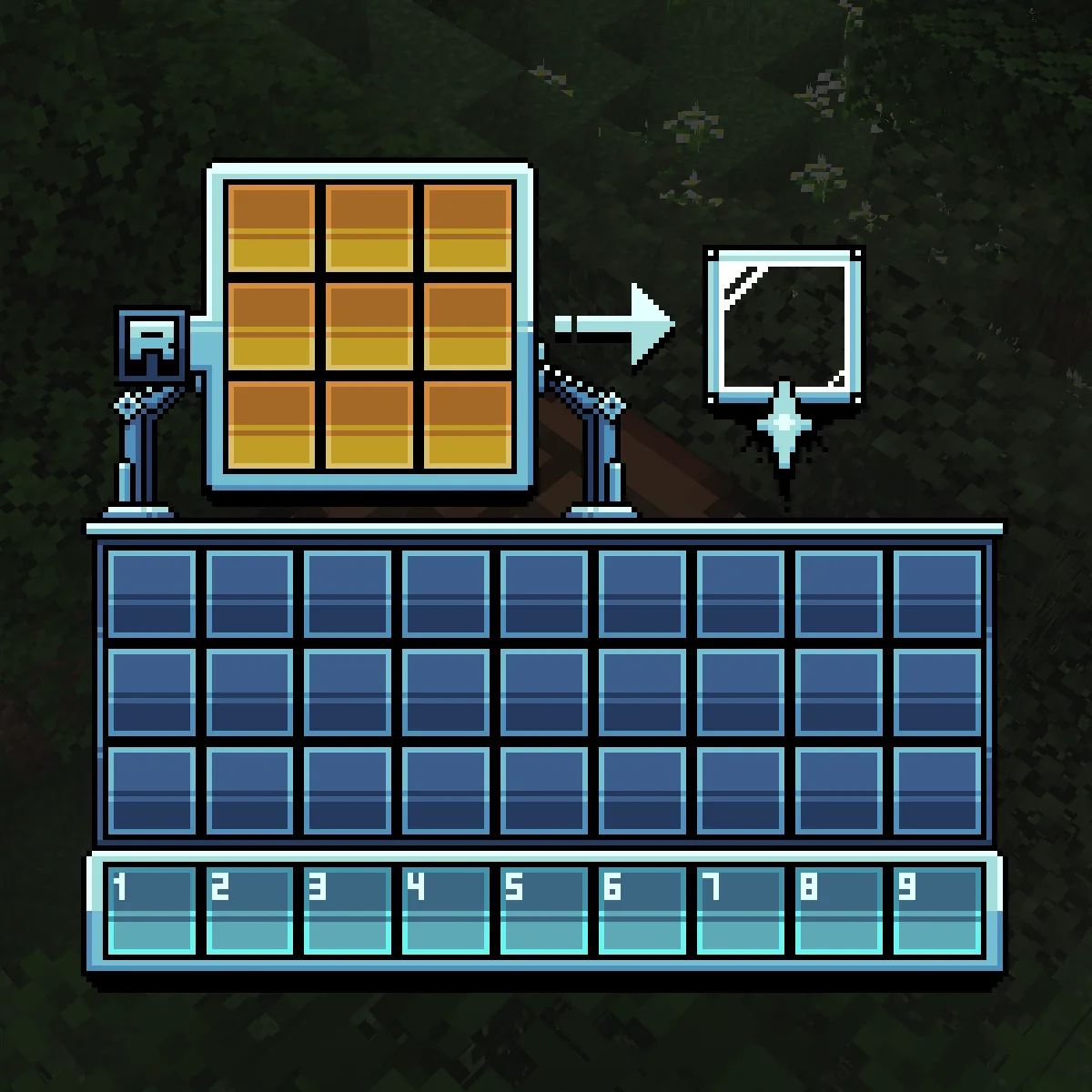 Интерфейс верстака в ресурс-паке Luminis