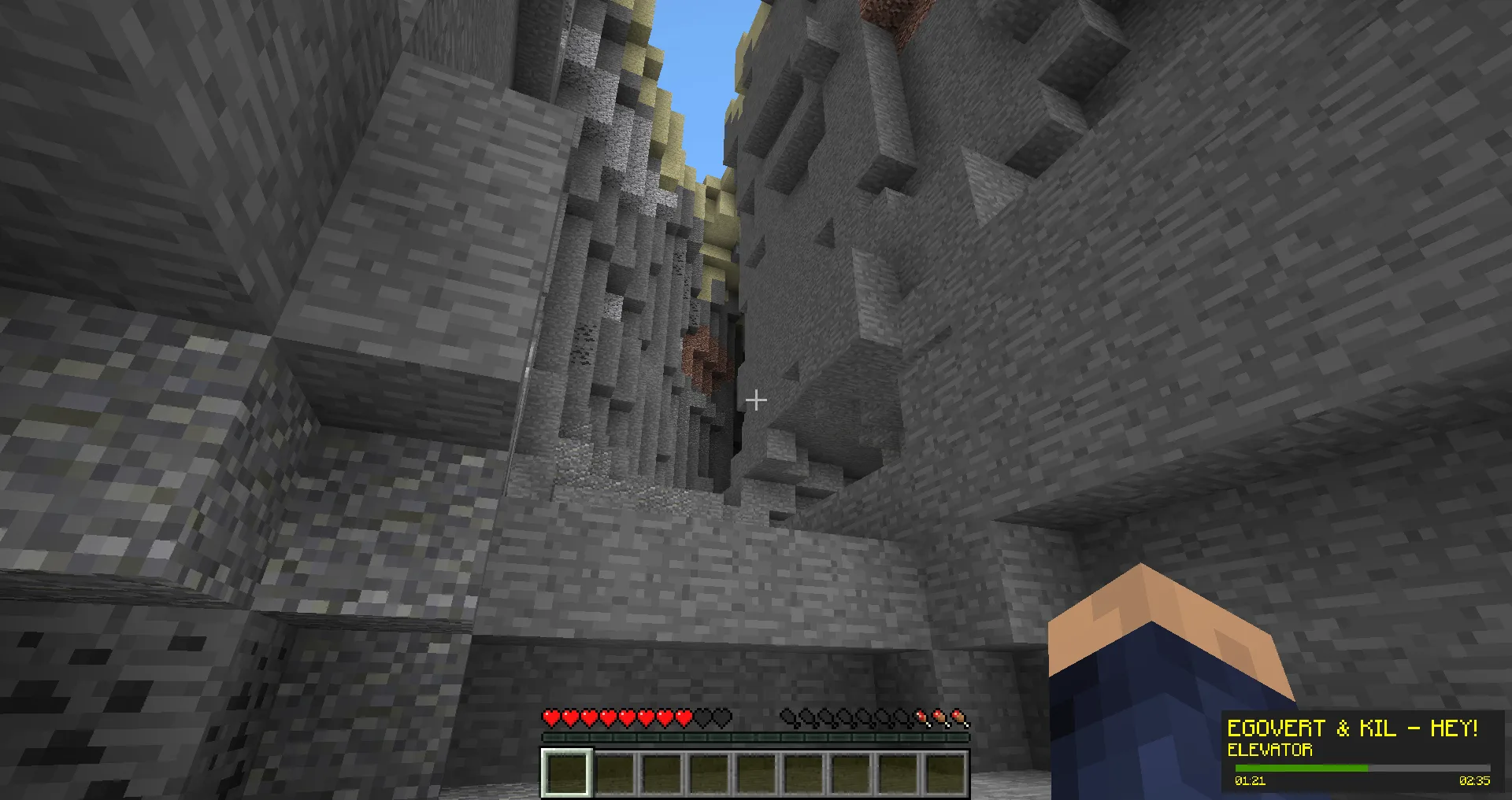 Интерфейс музыкального плеера в Minecraft.