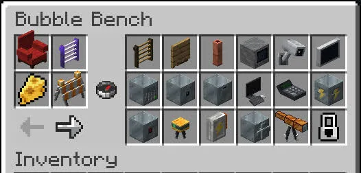 Интерфейс верстака Bubble Bench из мода Bubblellaneous