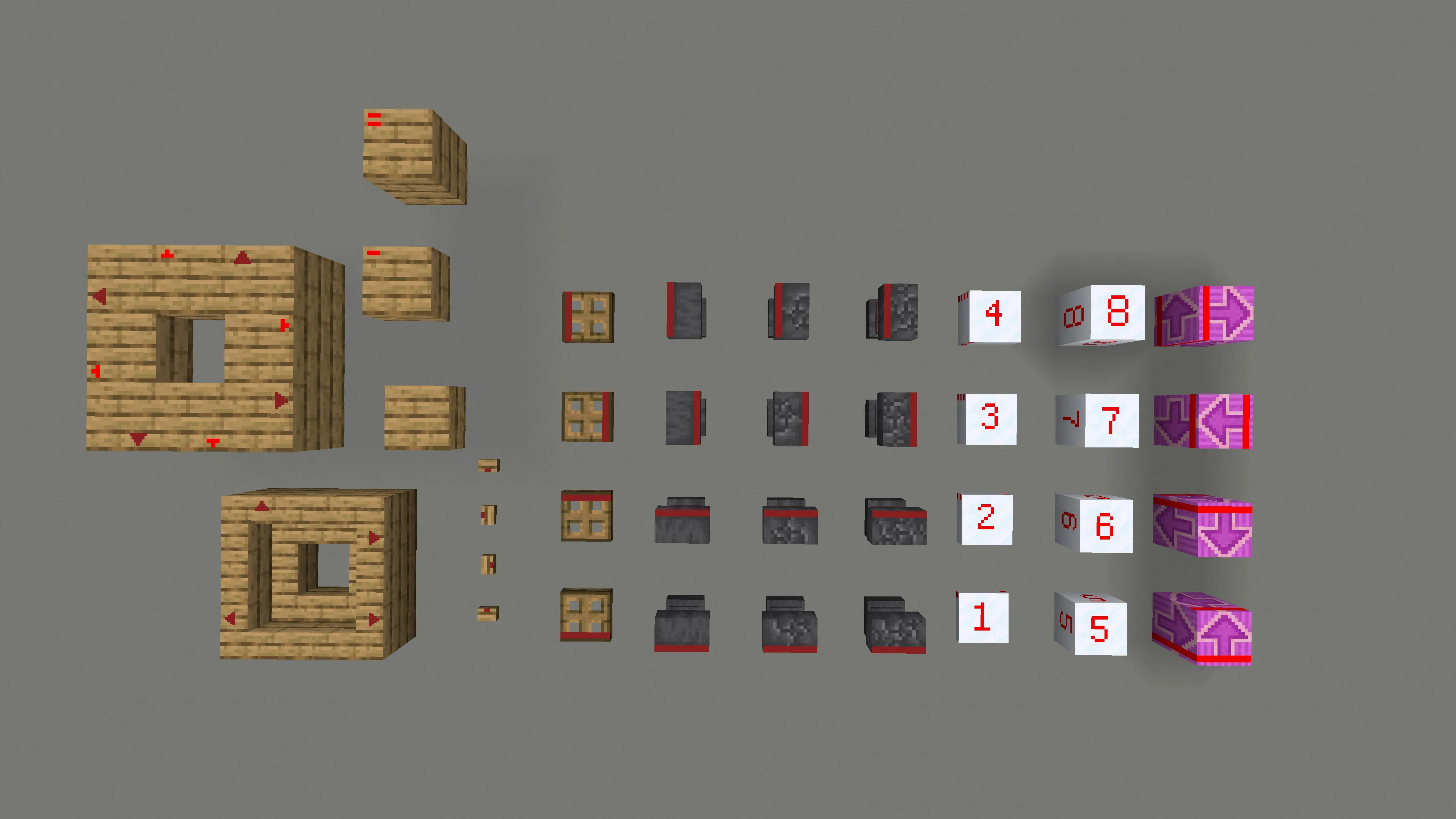 Цветовой указатель блоков в Guide Pack Litematica