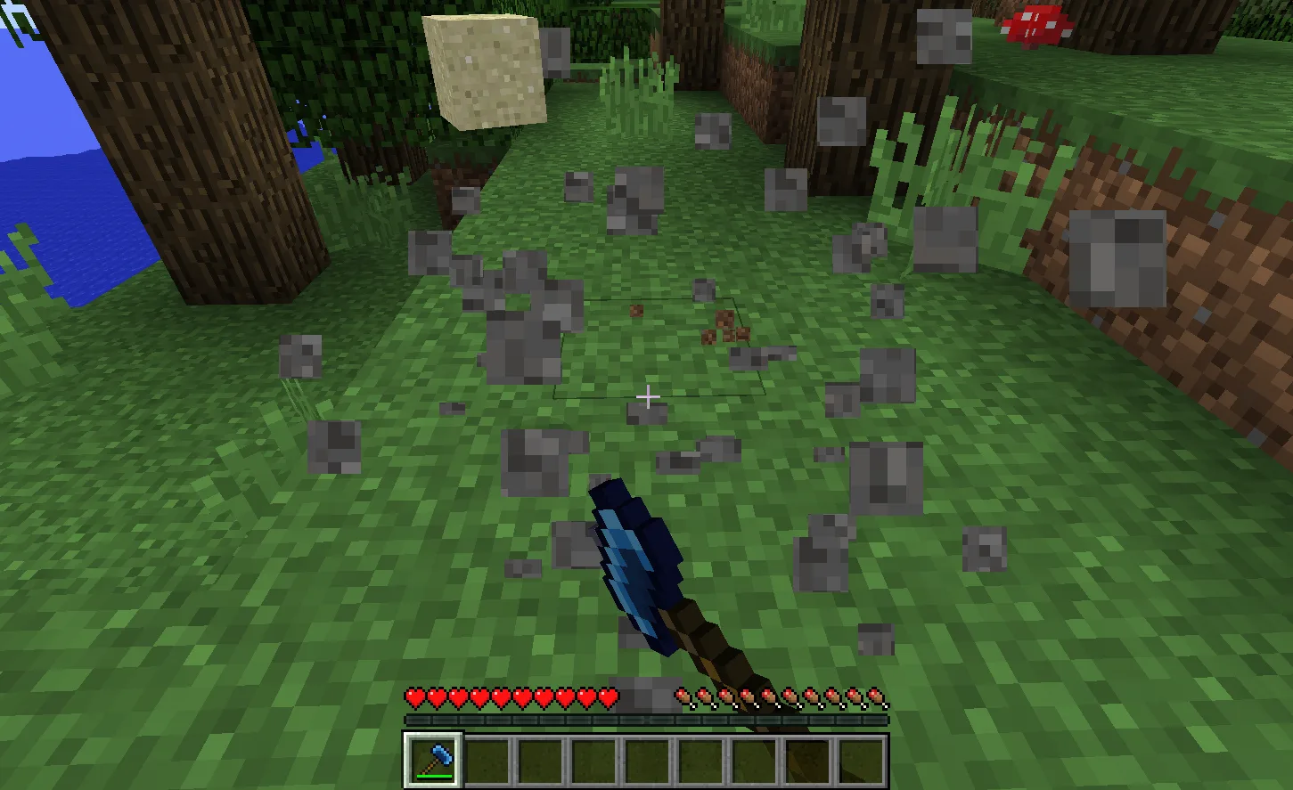 Использование молота Ex Nihilo для получения песка из гравия