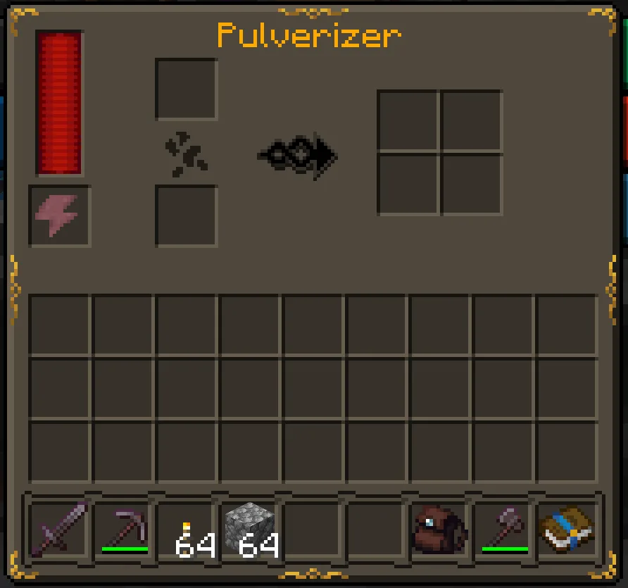 Интерфейс Pulverizer из Thermal Expansion в стиле Stoneborn