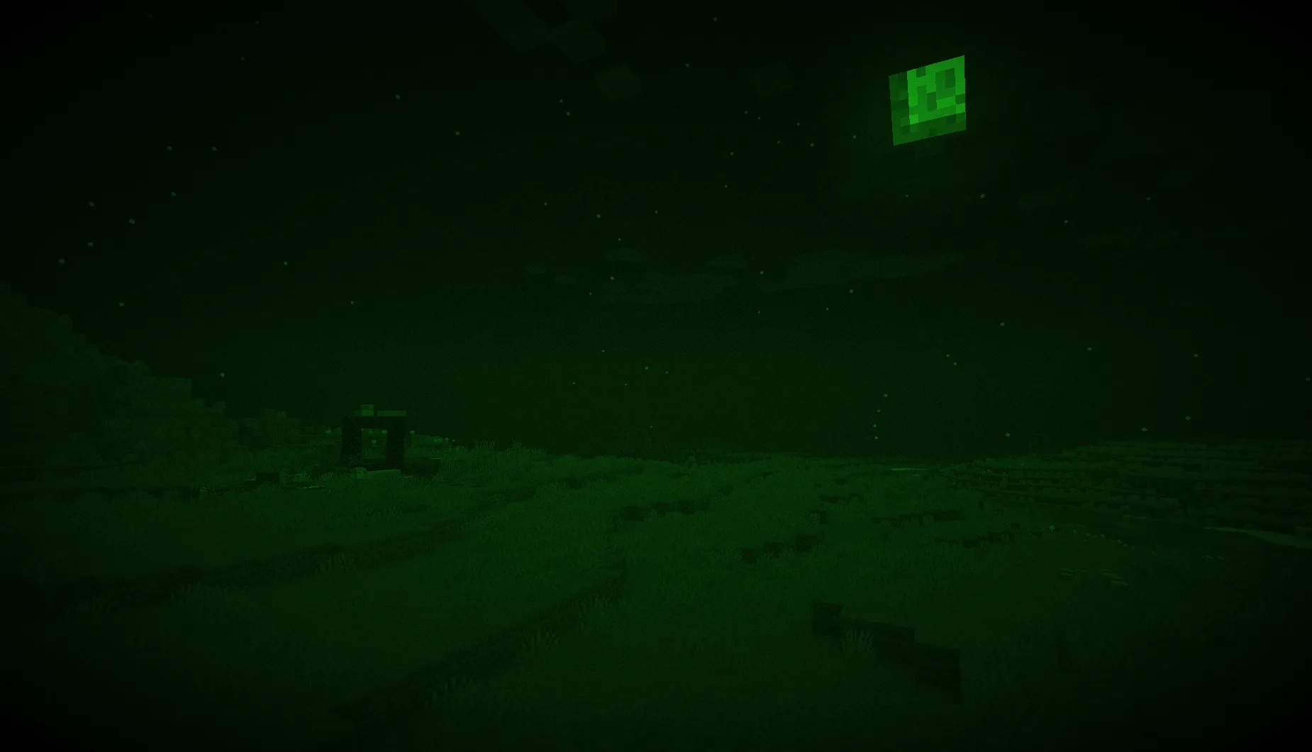 Демонстрация работы шейдер-пака Real Night Vision в ночное время суток.