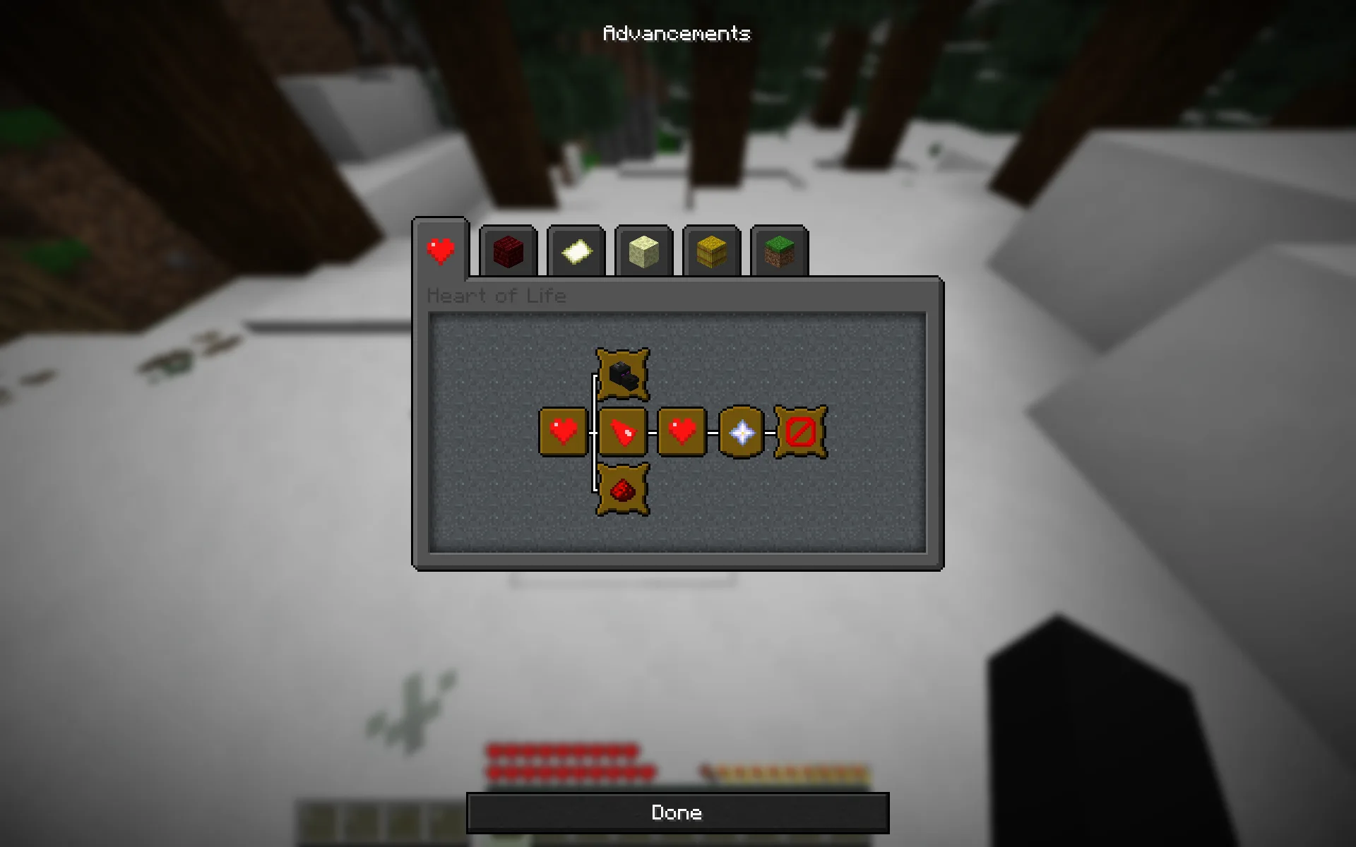 Список достижений в моде Heart of Life