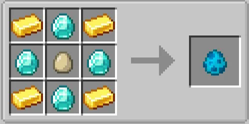 Рецепт крафта яйца призыва эллея в моде Spawn Eggs Recipes Fabric