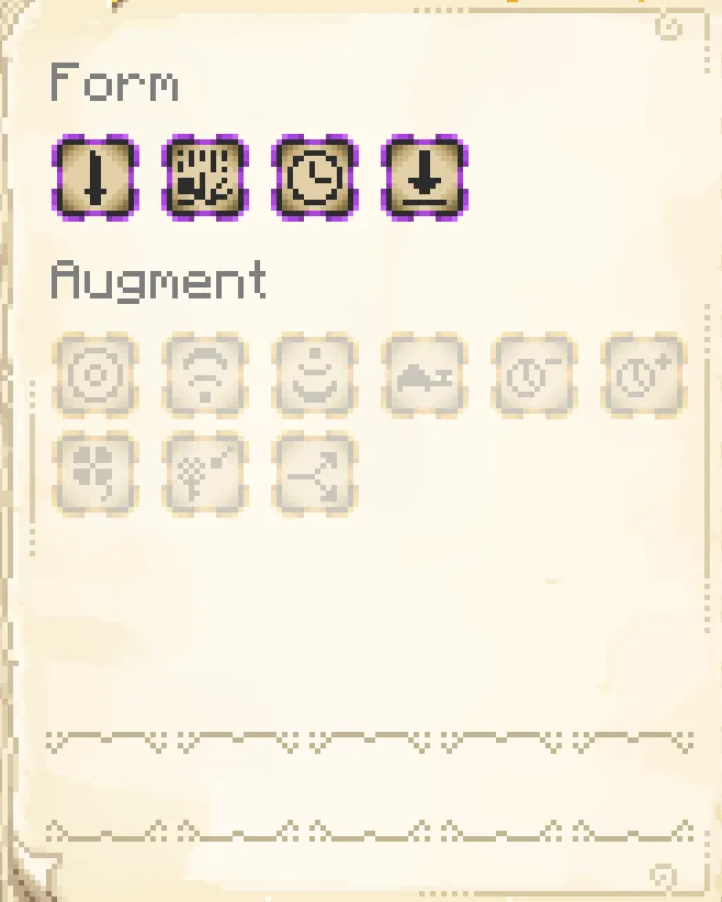 Интерфейс верстака артефактора из мода Ars Artifice