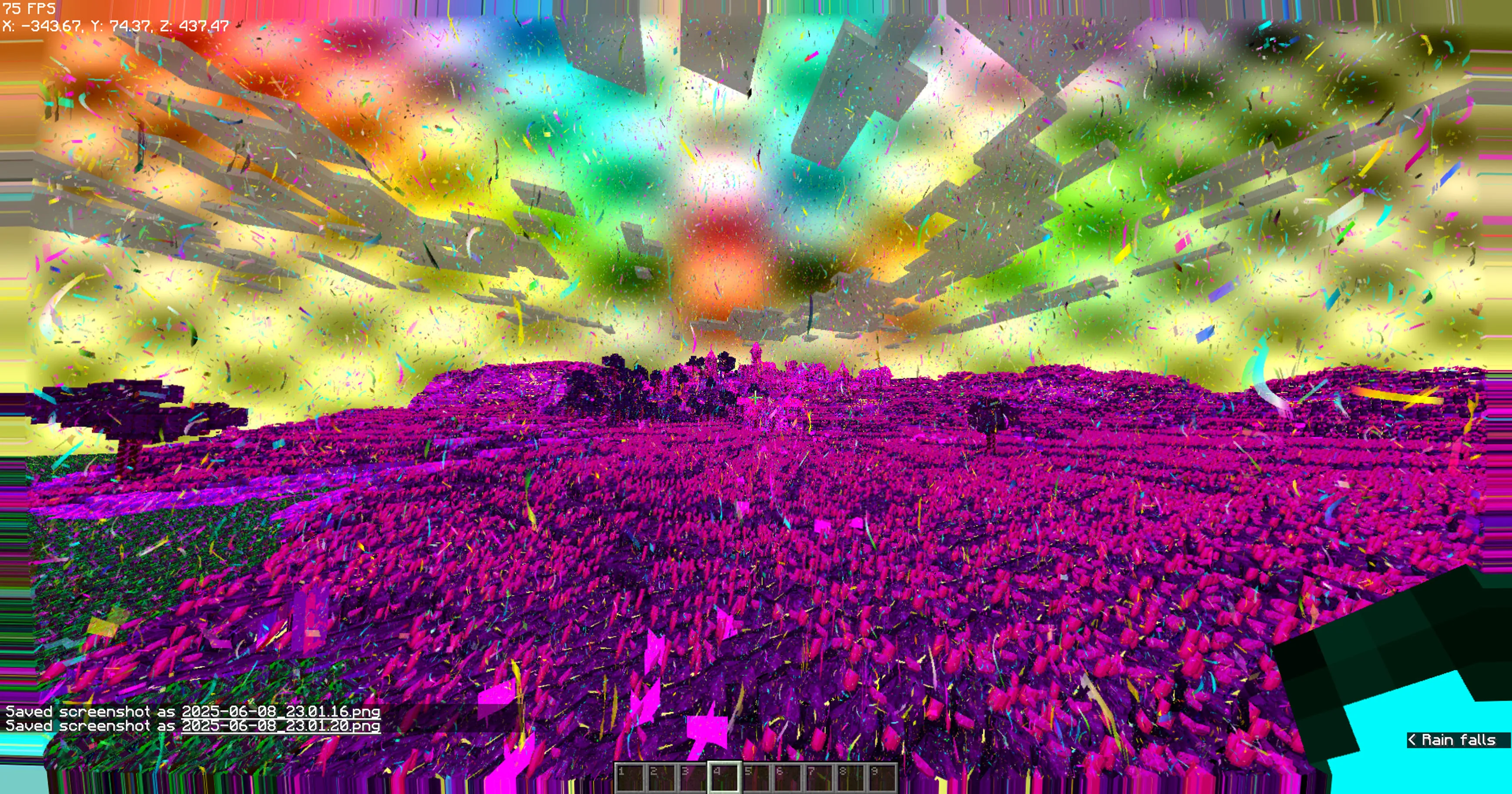 Крест из камня в Minecraft.