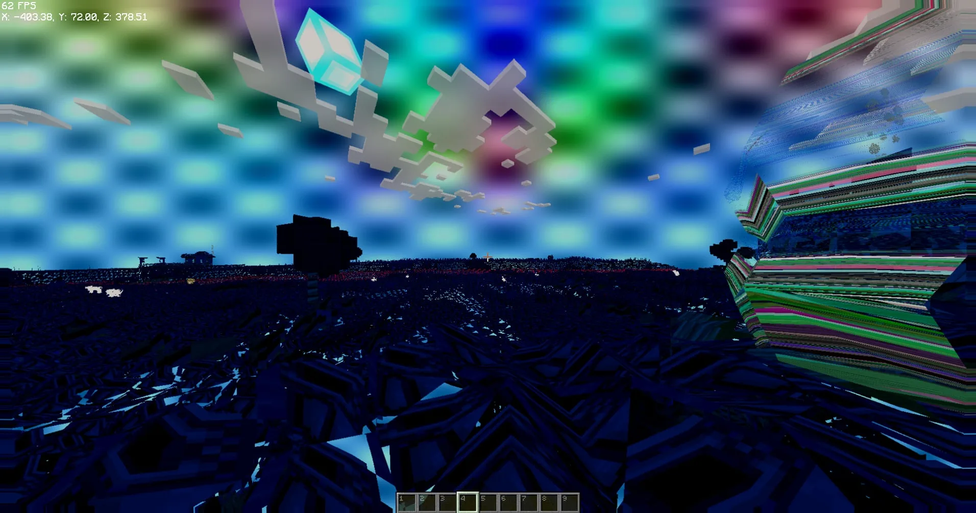 Крест в Minecraft.