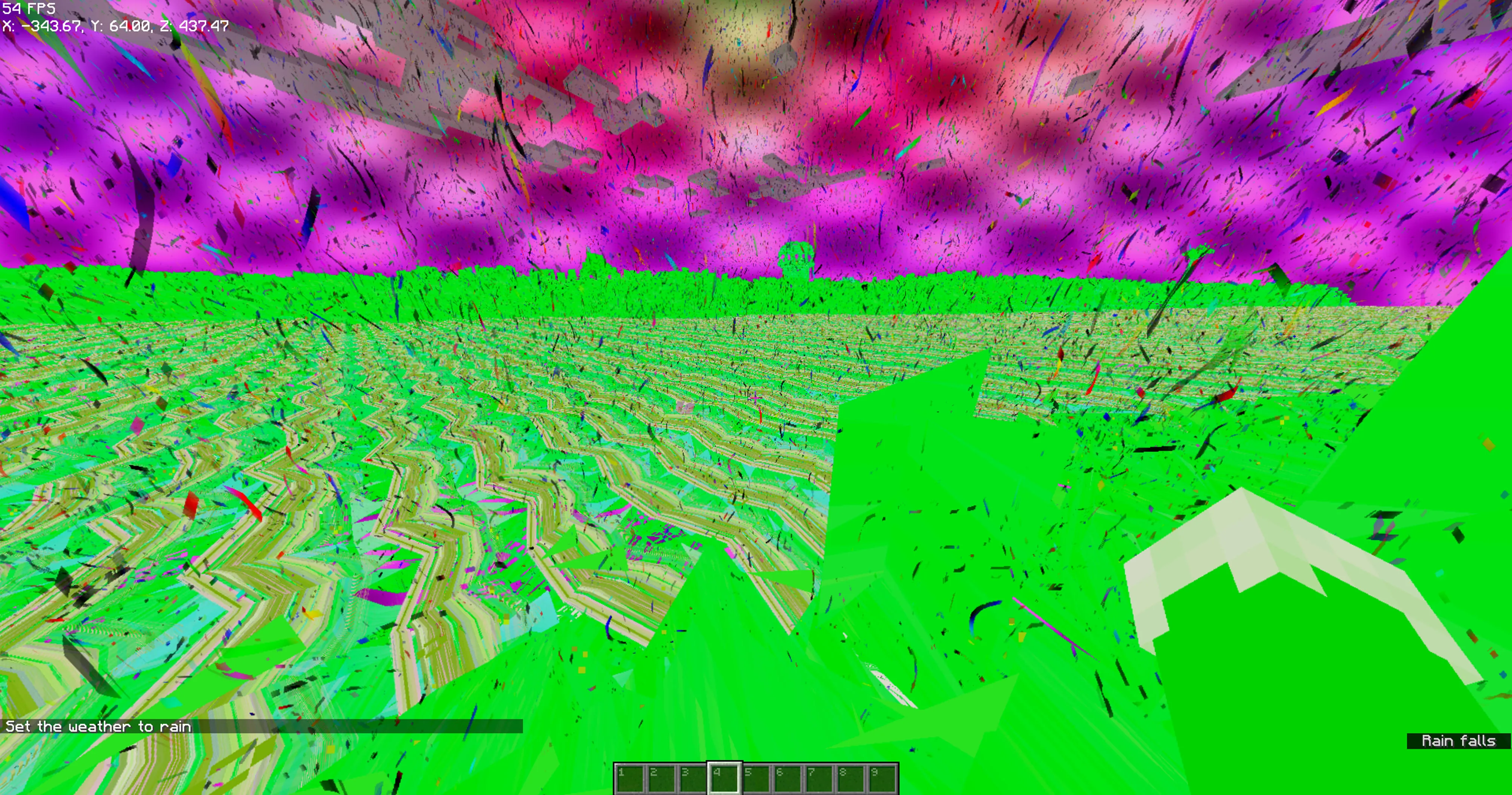 Крест из красного камня в Minecraft.