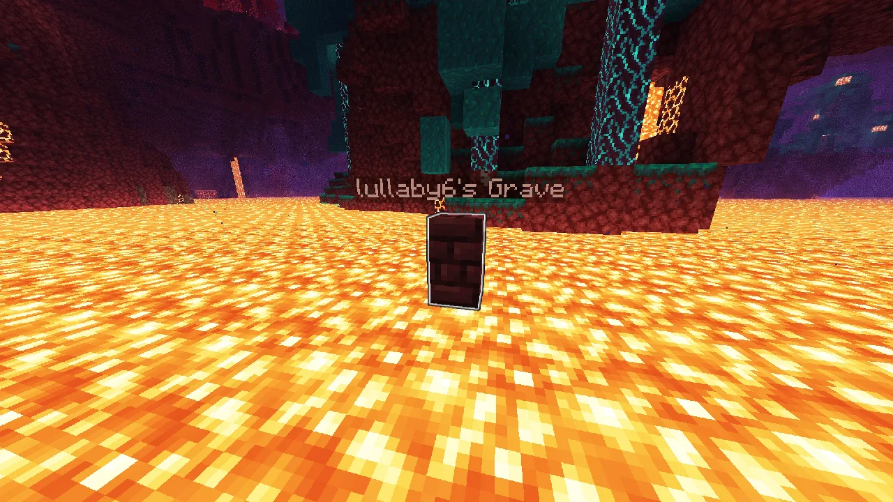 Могила в лаве из мода Graves