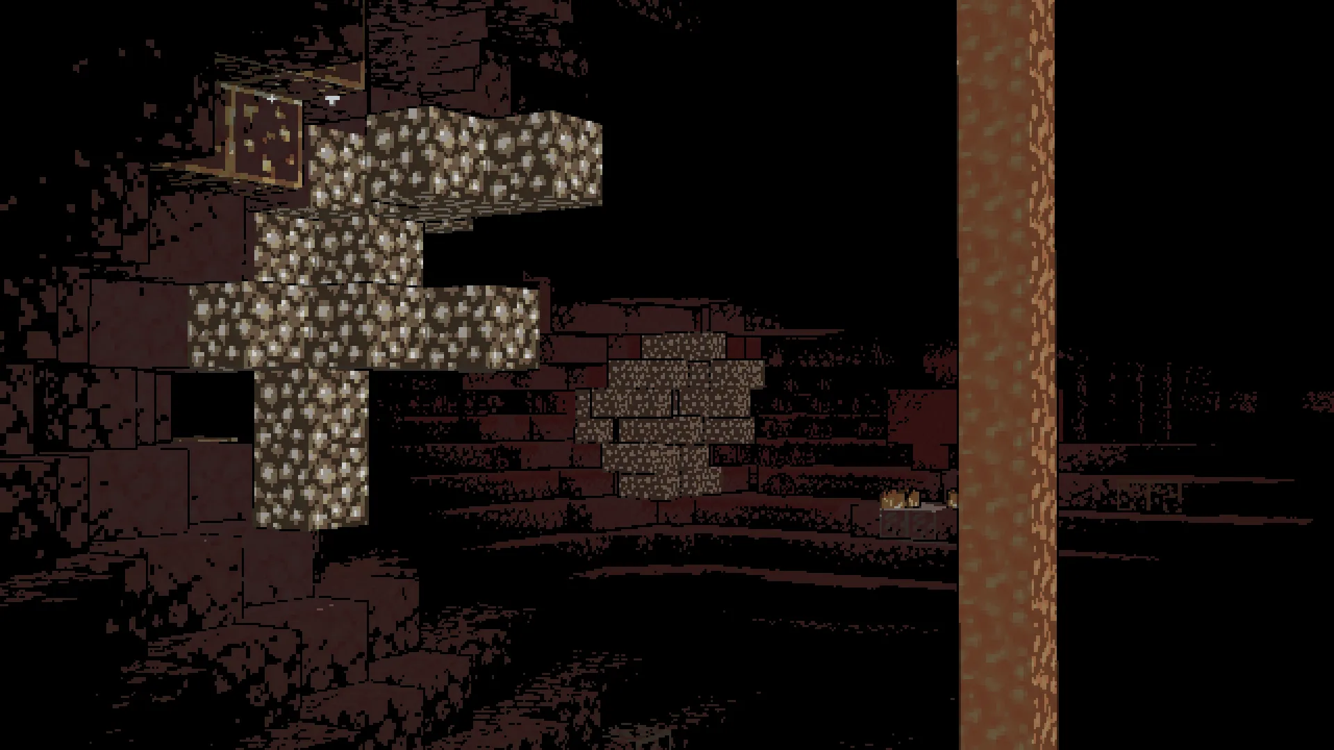 Скриншот из игры Minecraft, показывающий Незерские пустоши с шейдерами Lethal Shaders.