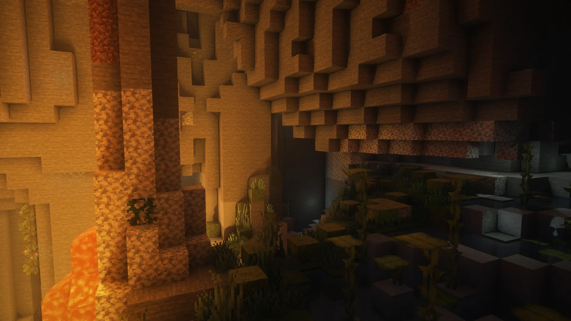 Освещение пещеры в Rethinking Voxels с глобальным освещением.