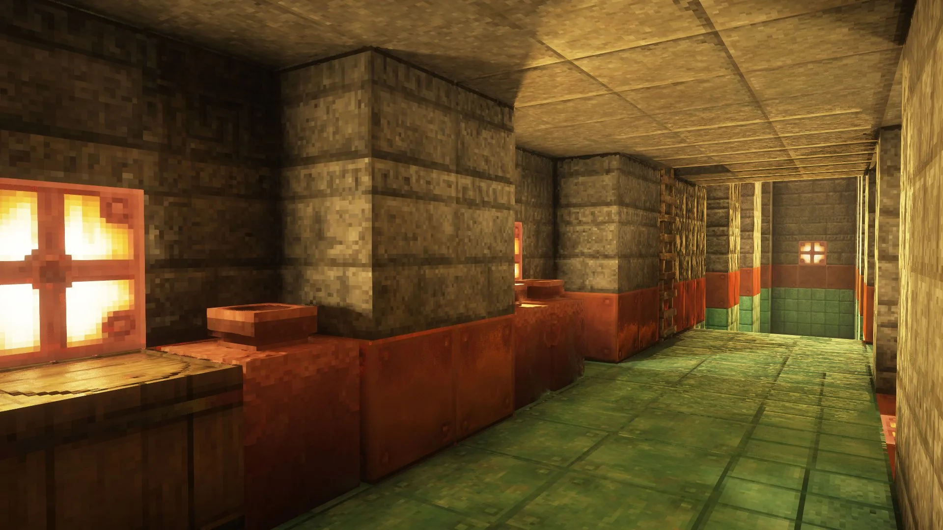 Отражения на гладких поверхностях, созданные Blocklight, с использованием ресурс-пака Patrix.