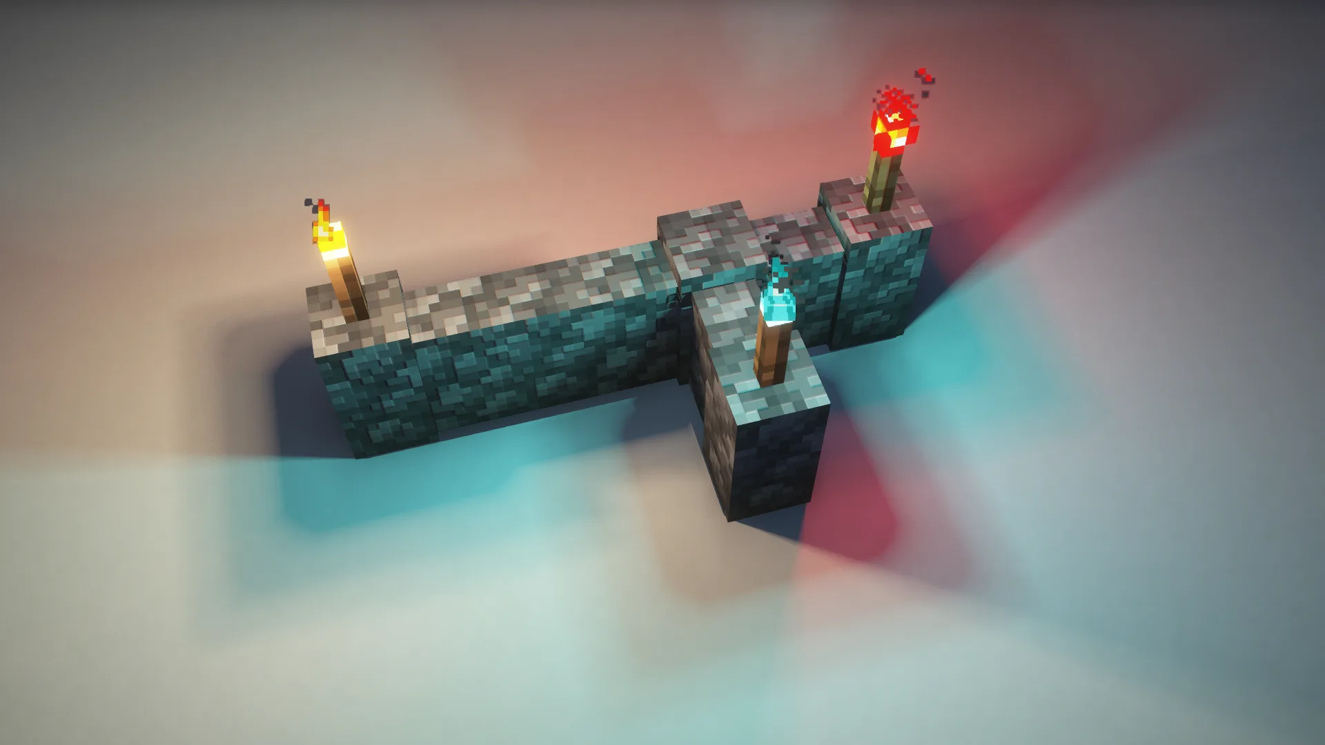 Демонстрация теней в Rethinking Voxels с острыми тенями от окклюдеров.